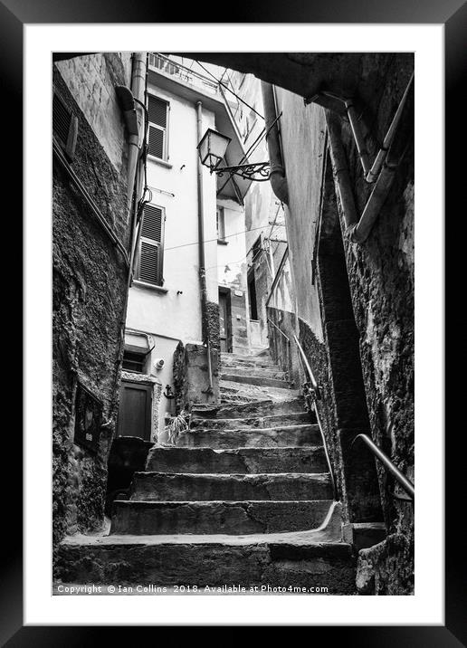 Streets of Riomaggiore Framed Mounted Print by Ian Collins