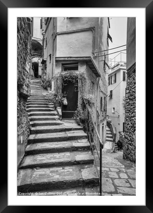The Streets of Vernazza Framed Mounted Print by Ian Collins
