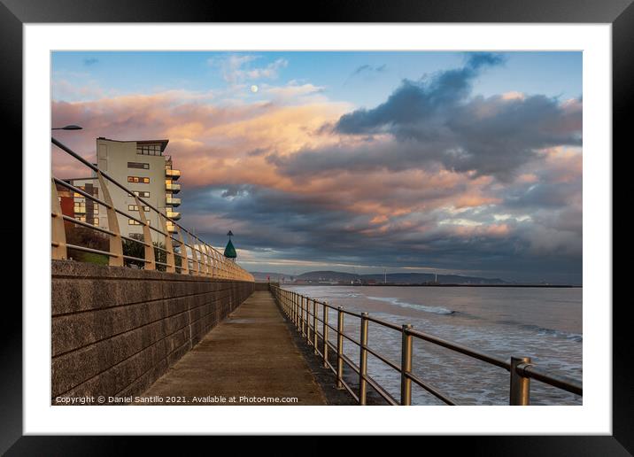 Swansea Bay Framed Mounted Print by Dan Santillo