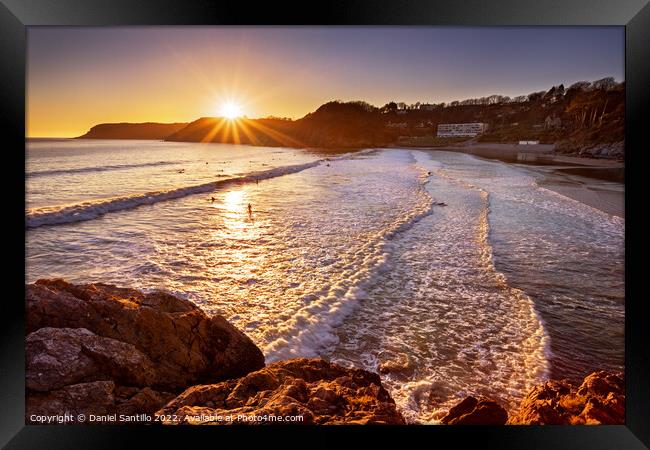 Caswell Bay, Gower Framed Print by Dan Santillo