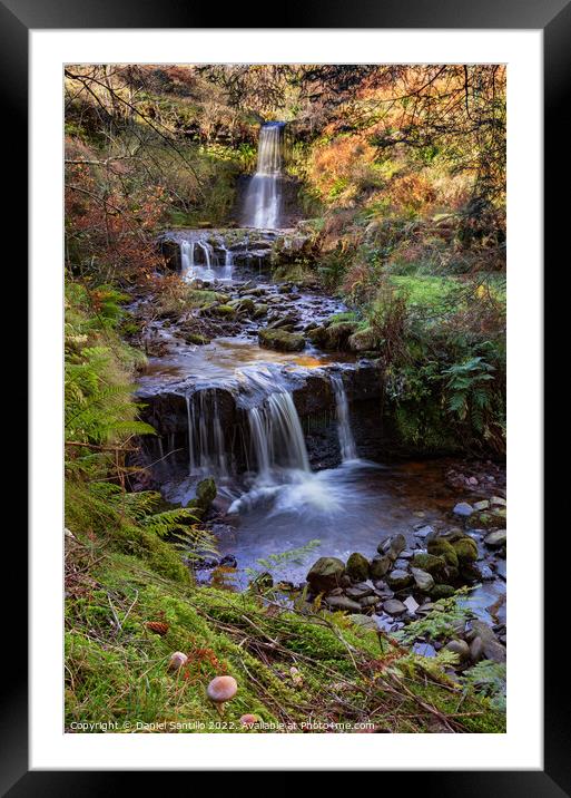 Blaen y Glyn Waterfall, Brecon Beacons National Park Framed Mounted Print by Dan Santillo