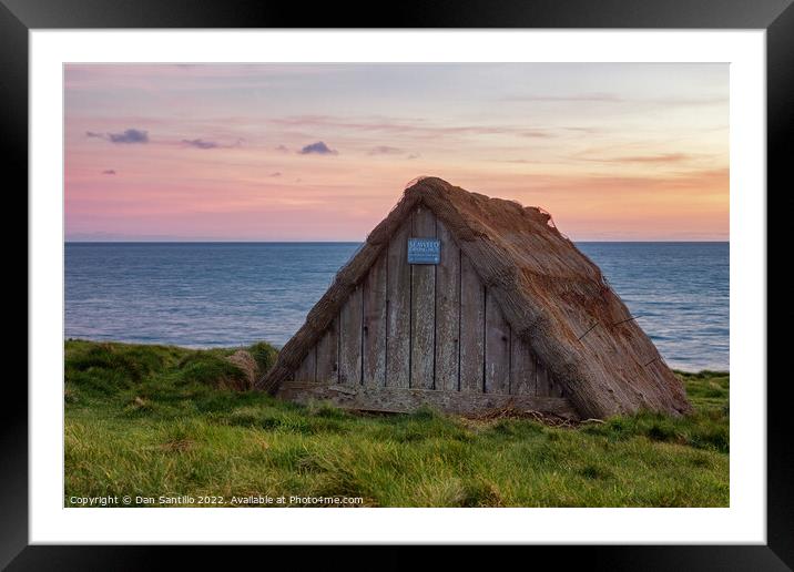 Seaweed Drying Hut, Freshwater West, Pembrokeshire Framed Mounted Print by Dan Santillo