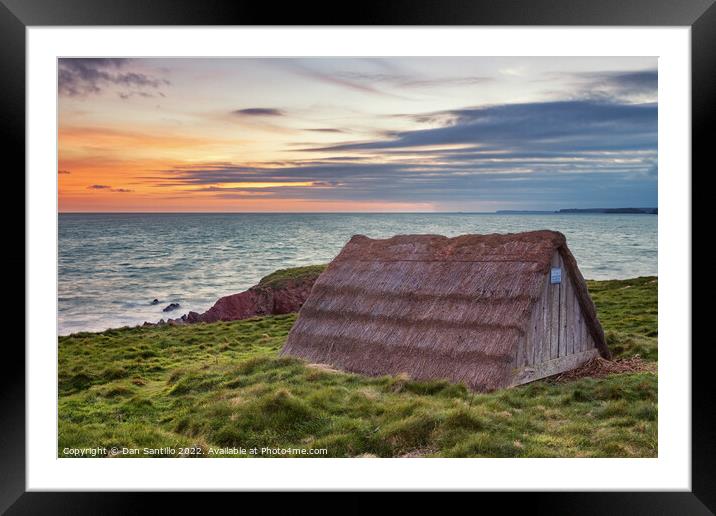 Seaweed Drying Hut, Freshwater West, Pembrokeshire Framed Mounted Print by Dan Santillo