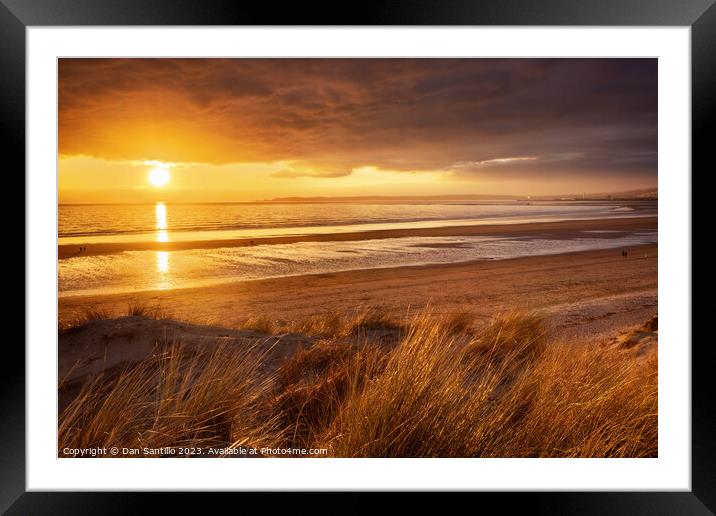 Aberavon Sunset Framed Mounted Print by Dan Santillo