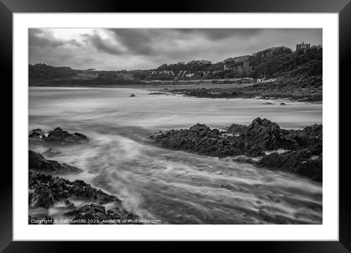 Rotherslade and Langland Bay Framed Mounted Print by Dan Santillo