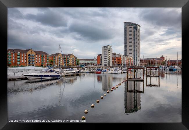 Swansea Marina, Swansea, Wales Framed Print by Dan Santillo