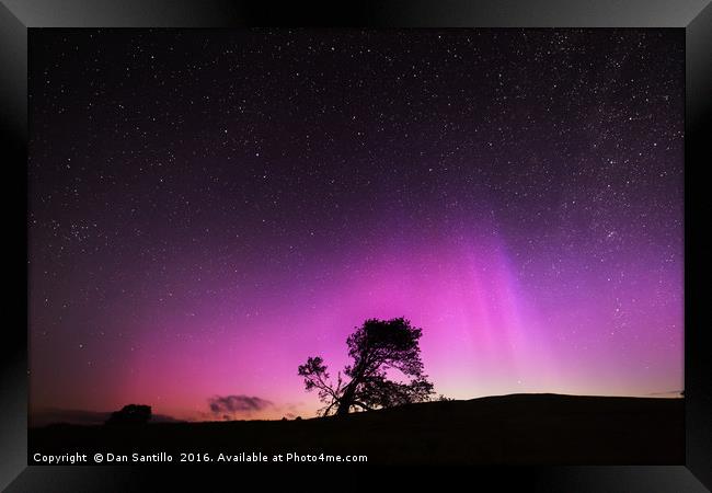 Nothern Lights over Wales Framed Print by Dan Santillo