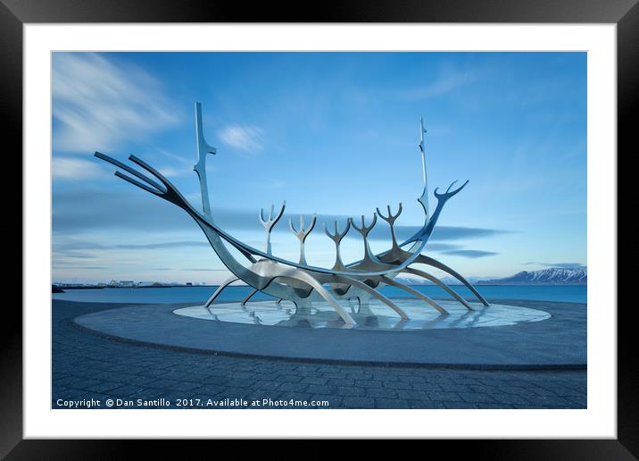 Sólfar / Sun Voyager, Reykjavik, Iceland Framed Mounted Print by Dan Santillo