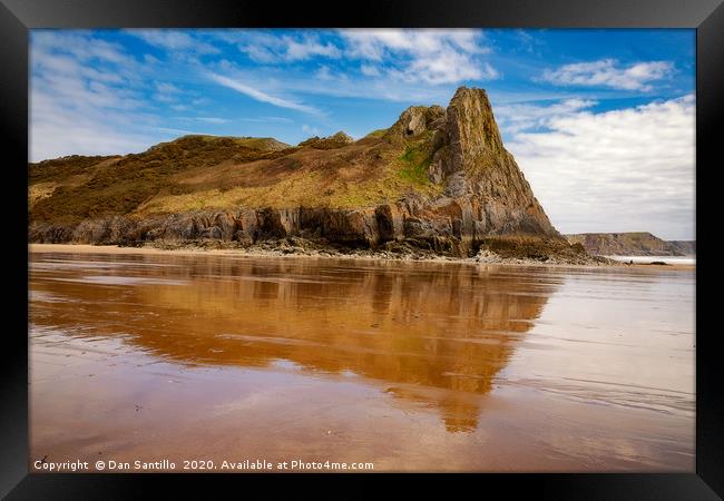 Great Tor and Tor Bay, Gower, Wales Framed Print by Dan Santillo