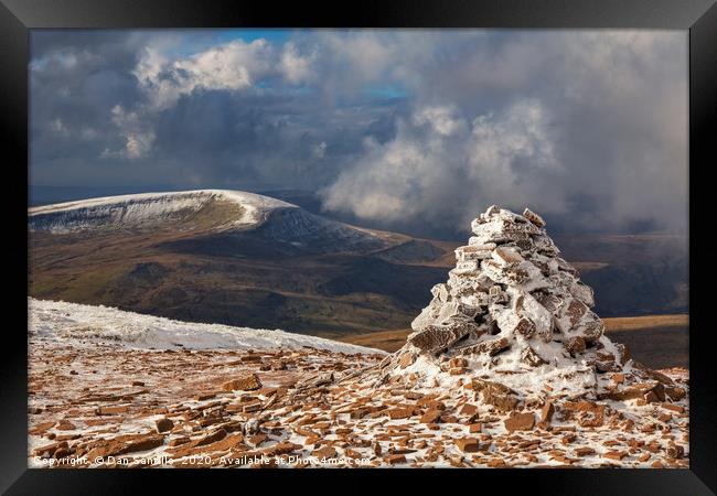 Ridge Cairn below Corn Du on the Storey Arms Motor Framed Print by Dan Santillo