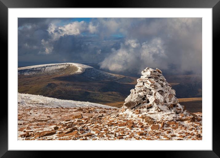 Ridge Cairn below Corn Du on the Storey Arms Motor Framed Mounted Print by Dan Santillo