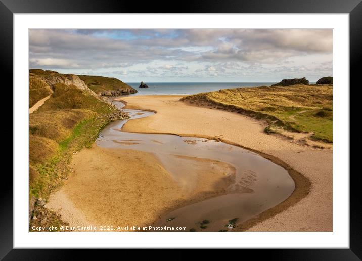 Broad Haven South, Pembrokeshire Framed Mounted Print by Dan Santillo