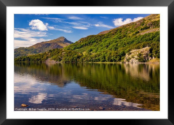 Llyn Gwynant, Snowdonia National Park Framed Mounted Print by Dan Santillo