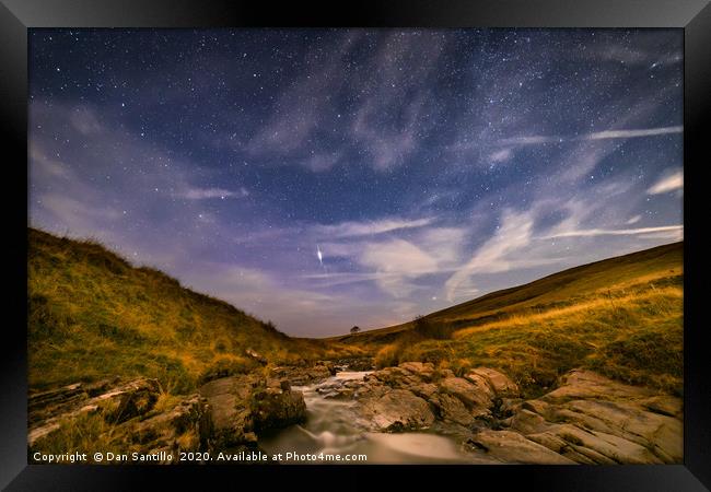 Afon Tawe Iridium Flare Framed Print by Dan Santillo