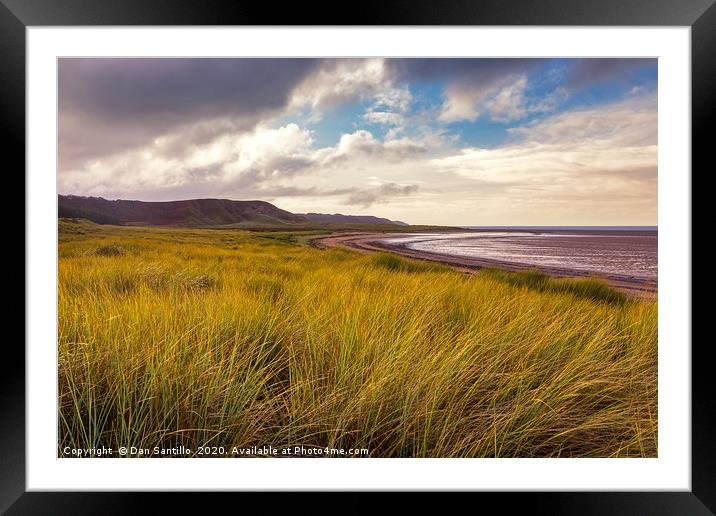 Whiteford Sands, Gower Framed Mounted Print by Dan Santillo