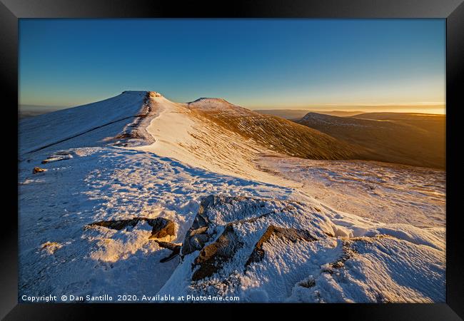 Corn Du, Pen y Fan and Cribyn Framed Print by Dan Santillo