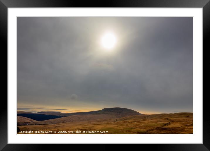 Fan Fawr in the winter sun, Brecon Beacons Nationa Framed Mounted Print by Dan Santillo