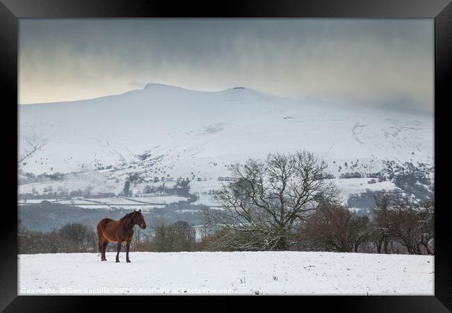 Pen y Fan and Corn Du from Mynydd Illtyd, Brecon B Framed Print by Dan Santillo