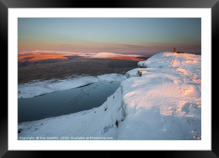 Llyn y Fan Fawr from Fan Brycheiniog, Carmarthen F Framed Mounted Print by Dan Santillo