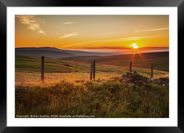 Fforest Fawr and the Black Mountain from Craig Cer Framed Mounted Print by Dan Santillo