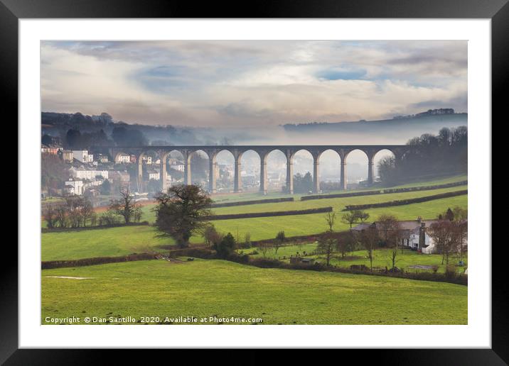 Calstock Viaduct, Cornwall Framed Mounted Print by Dan Santillo