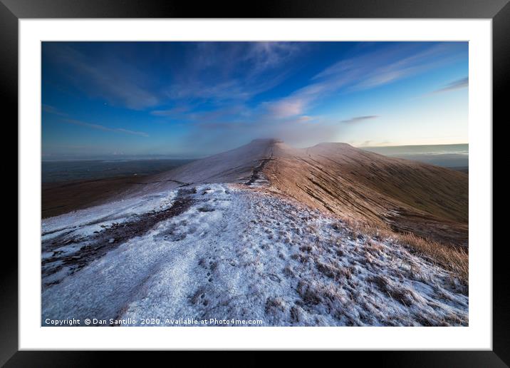 Corn Du and Pen y Fan from Bwlch Duwynt, Brecon Be Framed Mounted Print by Dan Santillo