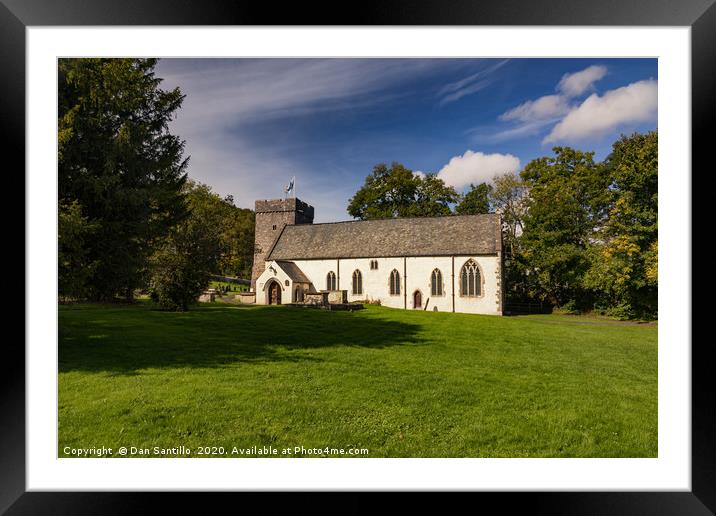 St. Cadoc’s Church, Llancarfan  Framed Mounted Print by Dan Santillo