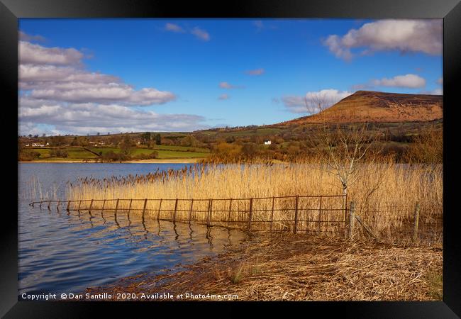 Llangorse Lake and Mynydd Troed, Brecon Beacons Na Framed Print by Dan Santillo