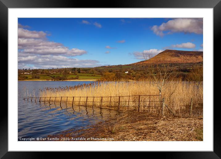 Llangorse Lake and Mynydd Troed, Brecon Beacons Na Framed Mounted Print by Dan Santillo