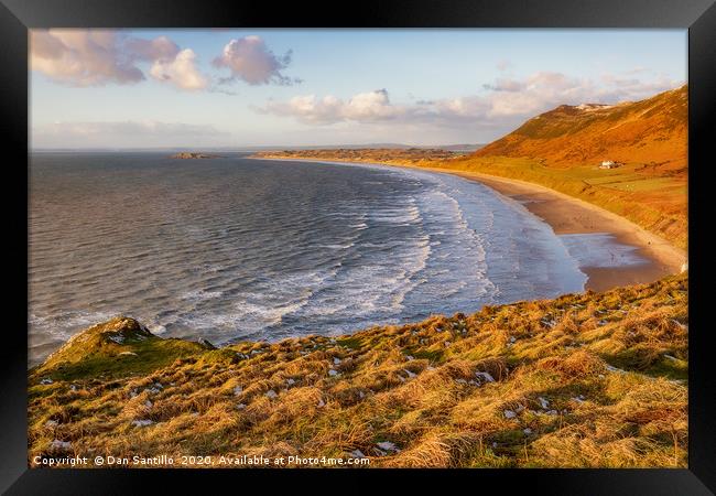 Rhossili Bay, Gower, Wales Framed Print by Dan Santillo