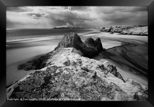Three Cliffs Bay, Gower, Wales Framed Print by Dan Santillo