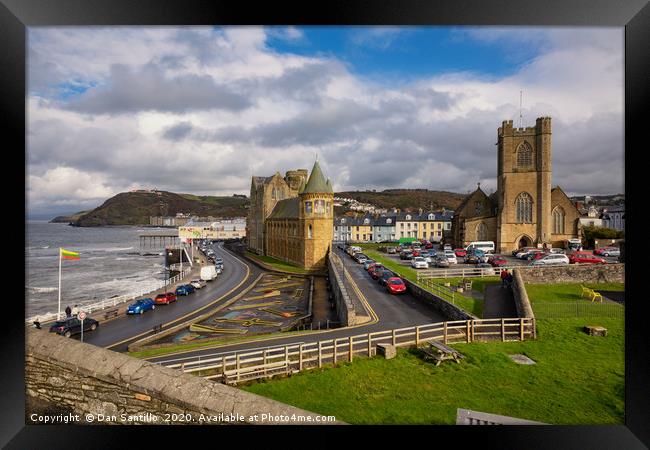 Aberystwyth from Aberystwyth Castle, Ceredigion, W Framed Print by Dan Santillo