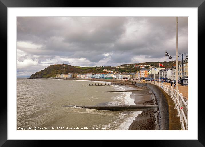 Aberystwyth North Beach, Ceredigion, Wales Framed Mounted Print by Dan Santillo