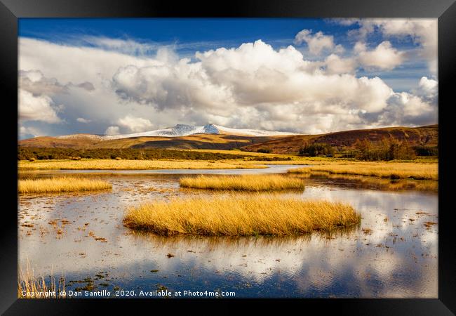 Pen y Fan and Corn Du from Mynydd Illtud, Brecon B Framed Print by Dan Santillo