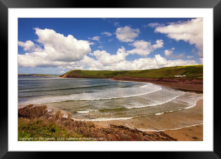 Manorbier, Pembrokeshire Framed Mounted Print by Dan Santillo