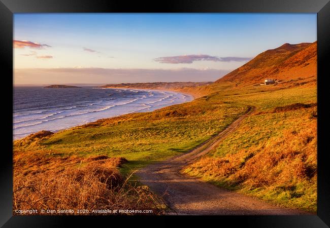 Rhossili Bay, Gower Framed Print by Dan Santillo