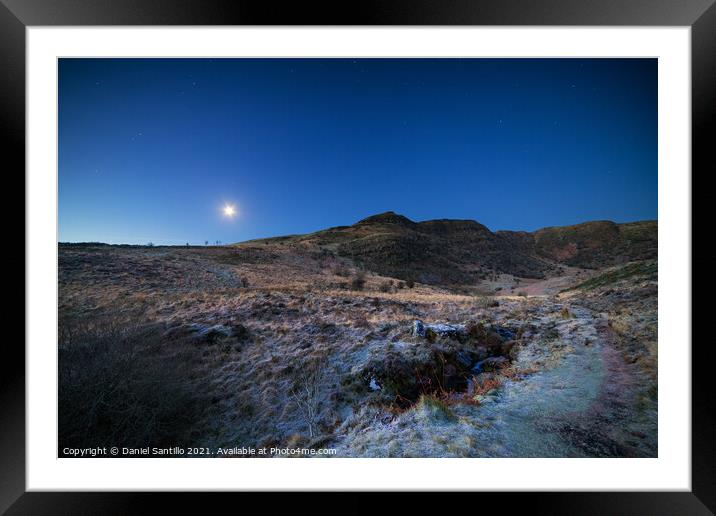 Craig Cerrig-gleisiad in blue hour Framed Mounted Print by Dan Santillo