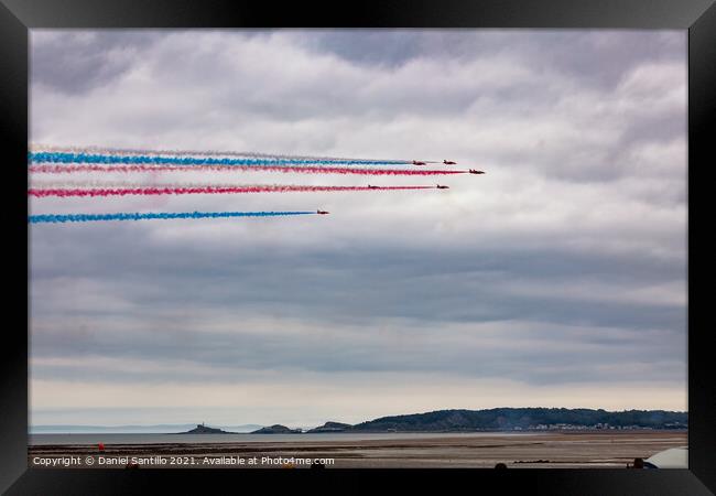 Red Arrows, Wales National Airshow Framed Print by Dan Santillo