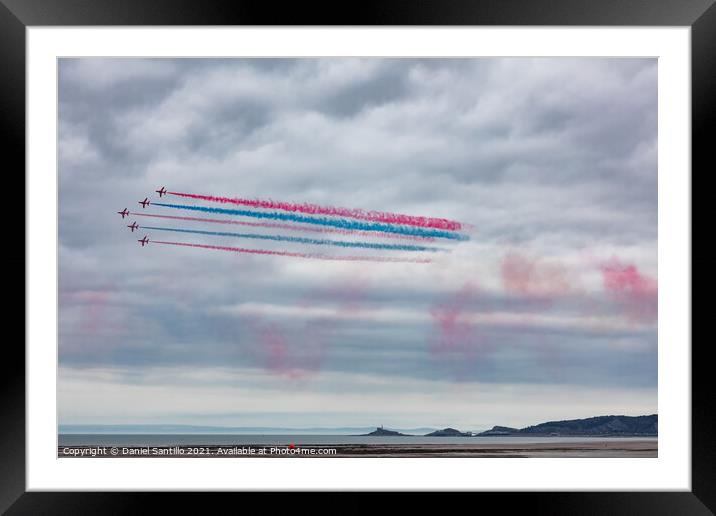 Red Arrows, Wales National Airshow Framed Mounted Print by Dan Santillo