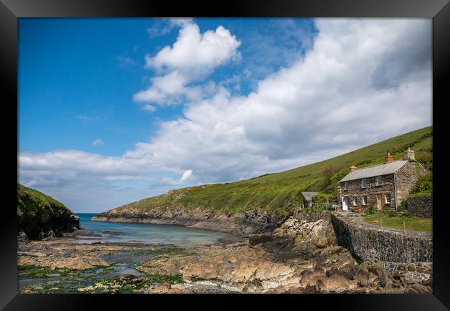 Port Quin Cornwall Framed Print by Jon Rendle