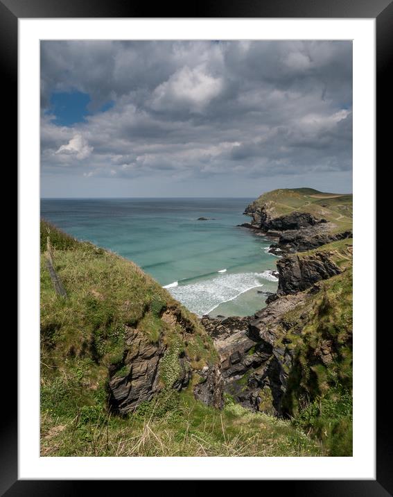 Port Quin Bay Framed Mounted Print by Jon Rendle