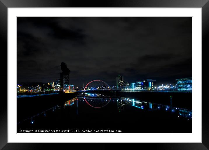 Glasgow's Reflection Framed Mounted Print by Christopher Woloszyk