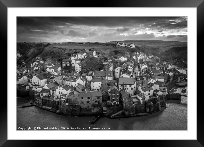 Staithes Village Framed Mounted Print by Richard Whitley