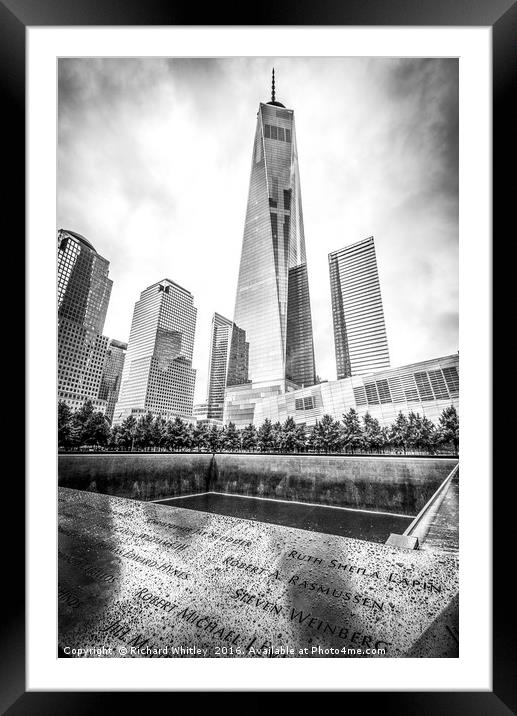 Ground Zero Memorial Framed Mounted Print by Richard Whitley