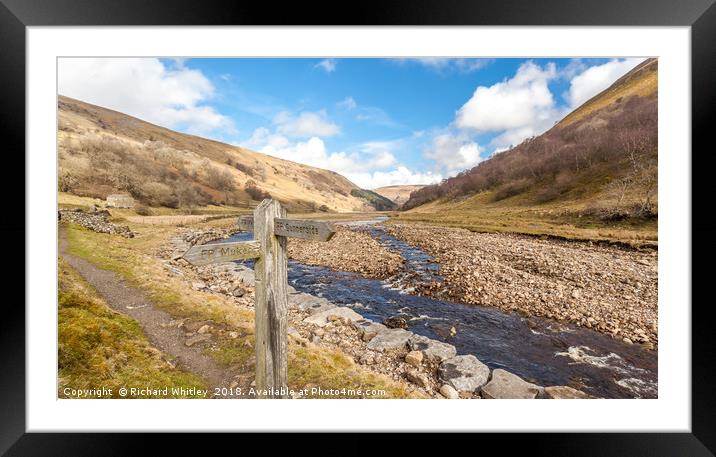 River Swale Framed Mounted Print by Richard Whitley