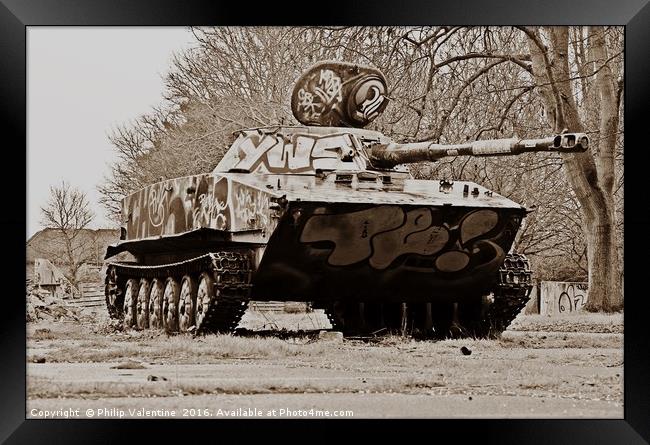 PT-76 Tank at RAF Upwood Framed Print by Philip Valentine