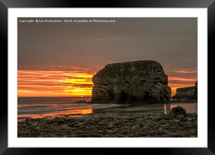 Marsden Bay Sunrise Framed Mounted Print by Ian Richardson