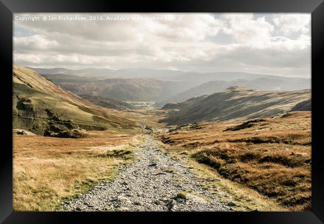 Honister Slate Quarry Framed Print by Ian Richardson