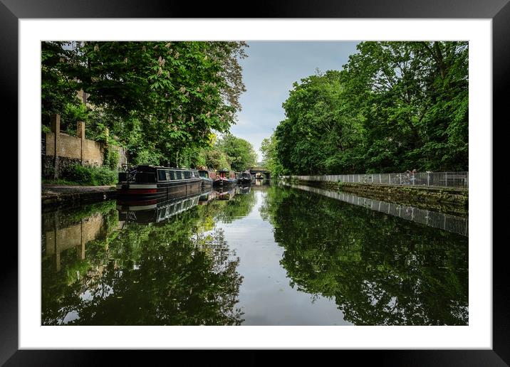 Canal tranquility  Framed Mounted Print by Sara Melhuish