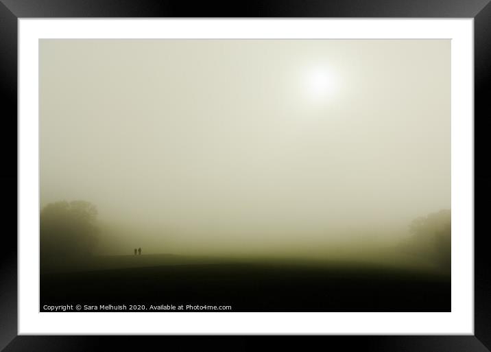 Emerging from the fog Framed Mounted Print by Sara Melhuish